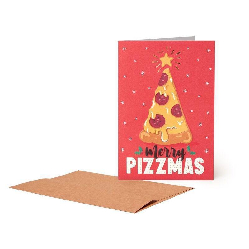 Legami Large Greeting Card (11.5 x 17cm) - Merry Pizzmas, , medium