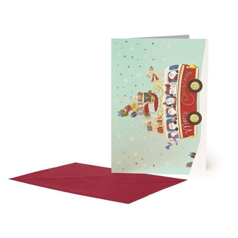 Legami Large Greeting Card (11.5 x 17cm) - Santa Bus, , large image number 0