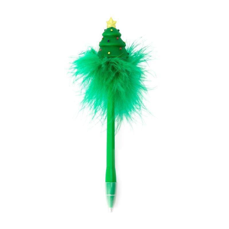 Legami Light-Up Christmas Tree Ballpoint Pen - Writing Is Magic - Xmas Tree, , medium