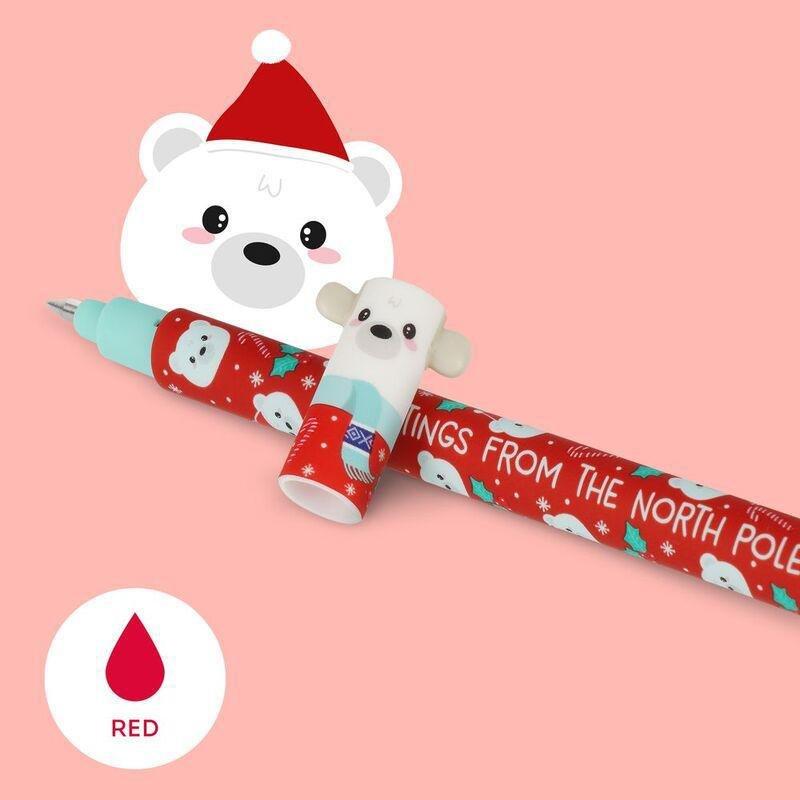 Legami Set Of 3 Erasable Gel Pens - Christmas 2023 - Fox + Polar Bear+ Penguin, , large image number 2