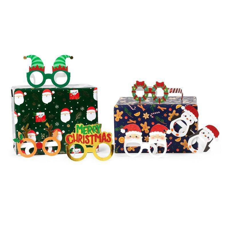 Legami Pairs Christmas Paper - Holiday Paper Eyeglasses (Set Of 8), , medium