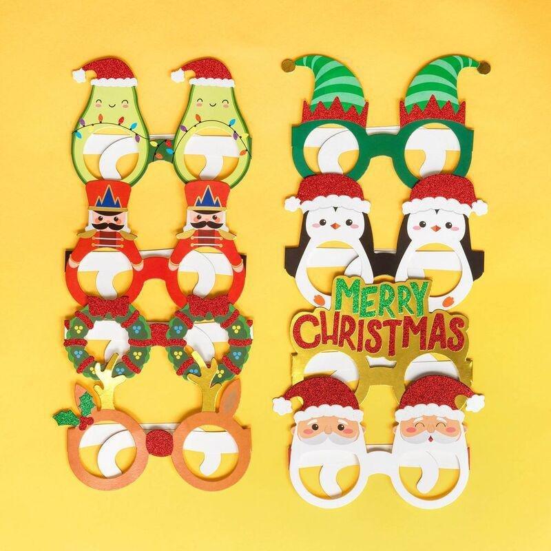 Legami Pairs Christmas Paper - Holiday Paper Eyeglasses (Set Of 8), , medium