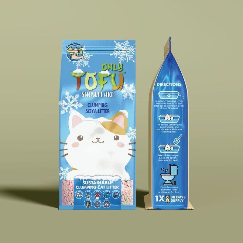 NutraPet Tofu Snowflake Clumping Cat Litter Original - 7 Liters, , large image number 2