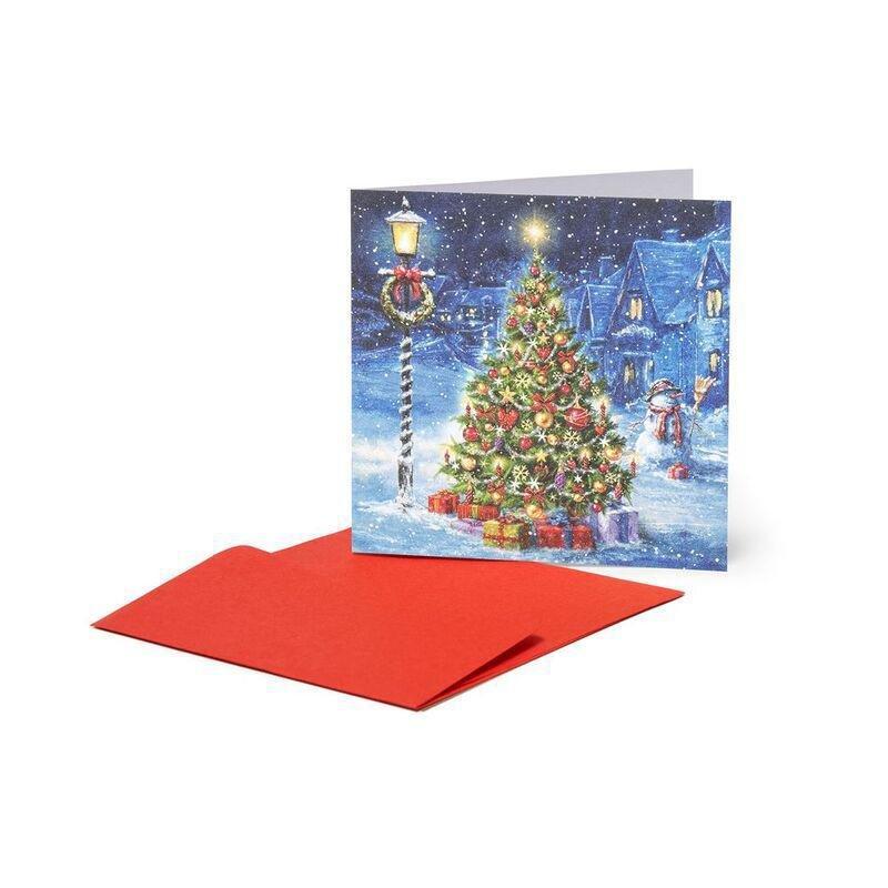 Legami Small Greeting Card (7 x 7cm) - Xmas Tree - Starry Night, , large image number 0