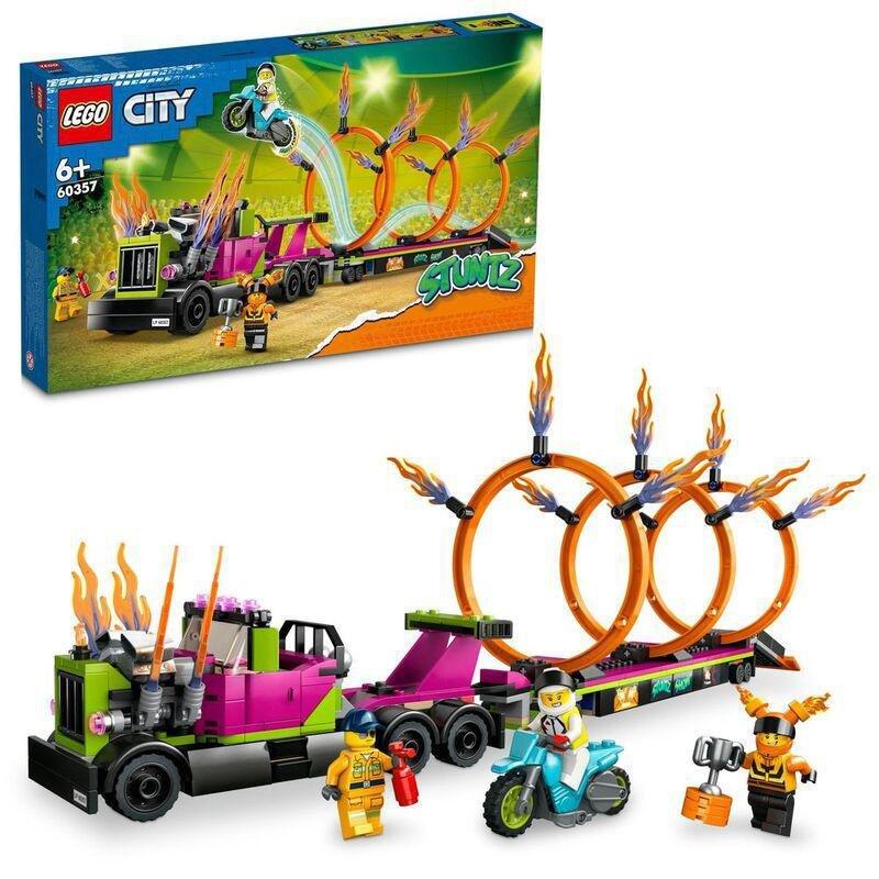 LEGO City Stunt Truck & Ring Of Fire Challenge 60357 (479 Pieces), , large image number 0
