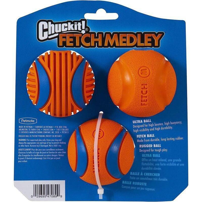 Chuckit! Dog Toy Fetch Medley Gen 3 - Medium (3 Pack), , large image number 1