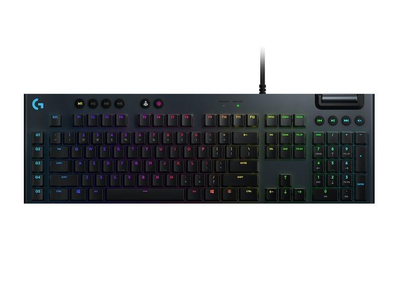 Logitech G G815 LIGHTSYNC RGB Mechanical Gaming Keyboard with Low Profile GL Tactile Key Switch/5 Programmable G-key/USB Passthrough/Dedicated Medi..., , large image number 3