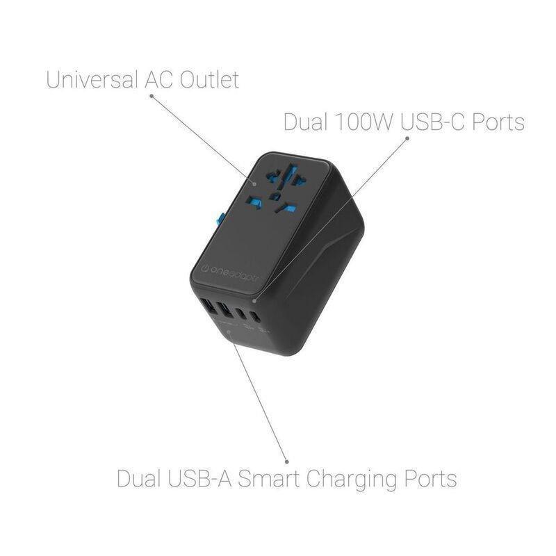 OneAdaptr OneWorld 100 International Adapter With 100W USB-C Charger, , large image number 2