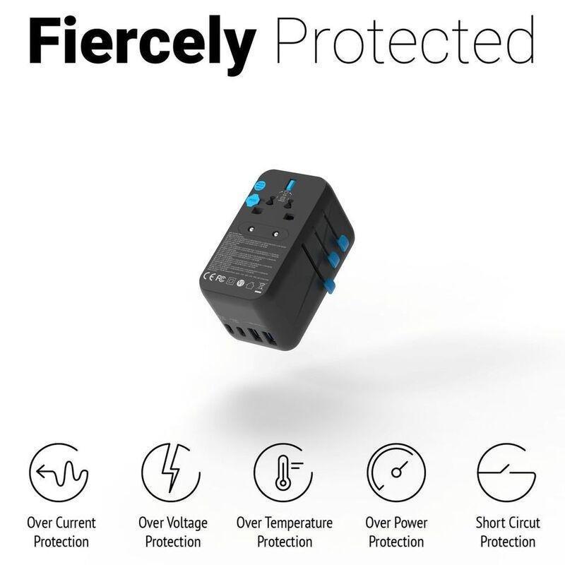 OneAdaptr OneWorld 100 International Adapter With 100W USB-C Charger, , large image number 3