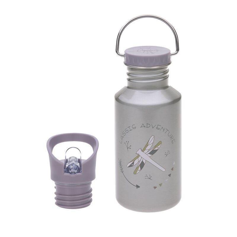 Lassig Kids Bottle Stainless Steel Adventure Dragonfly Lilac 500 ml, , large image number 0