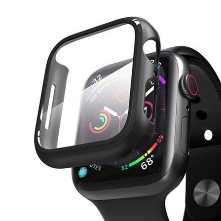 HYPHEN - HYPHEN Tempered Glass Protector Black for Apple Watch 44mm