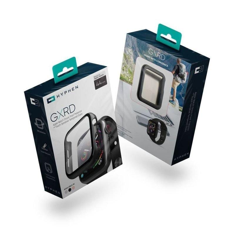 HYPHEN Tempered Glass Protector Black for Apple Watch 44mm, , medium