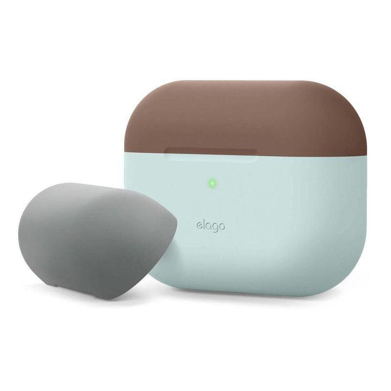 Elago Duo Case top Dark Brown/Medium Grey Bottom Mint for AirPods Pro, , large image number 0