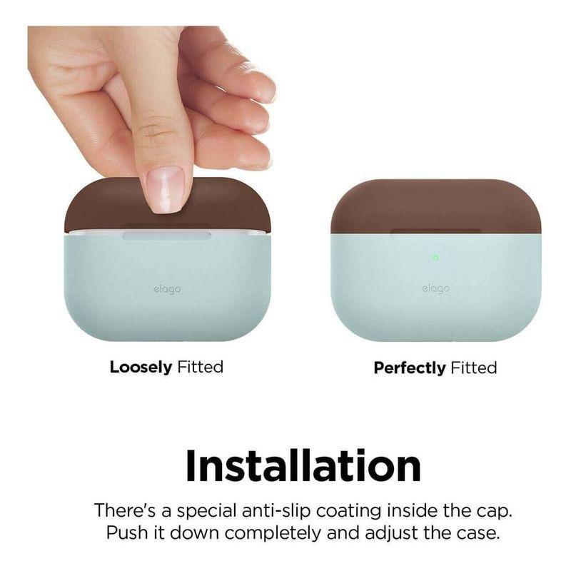 Elago Duo Case top Dark Brown/Medium Grey Bottom Mint for AirPods Pro, , large image number 3