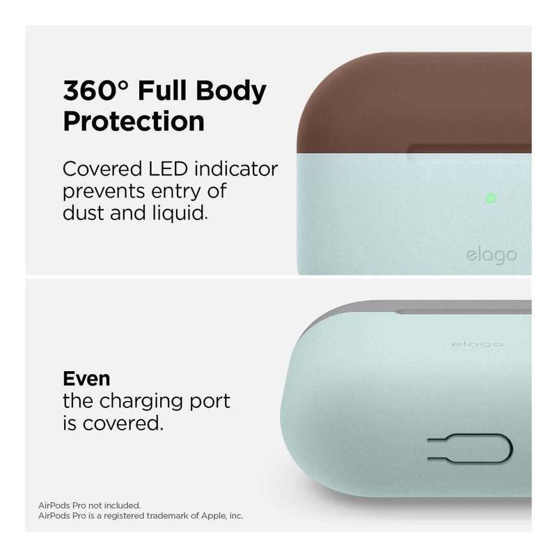 Elago Duo Case top Dark Brown/Medium Grey Bottom Mint for AirPods Pro, , large image number 4