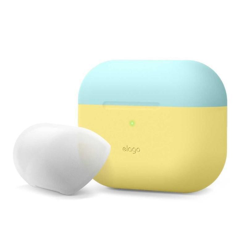 Elago Duo Case Top Coral Blue/Nightglow Blue Bottom Creamy Yellow for AirPods Pro, , large image number 0