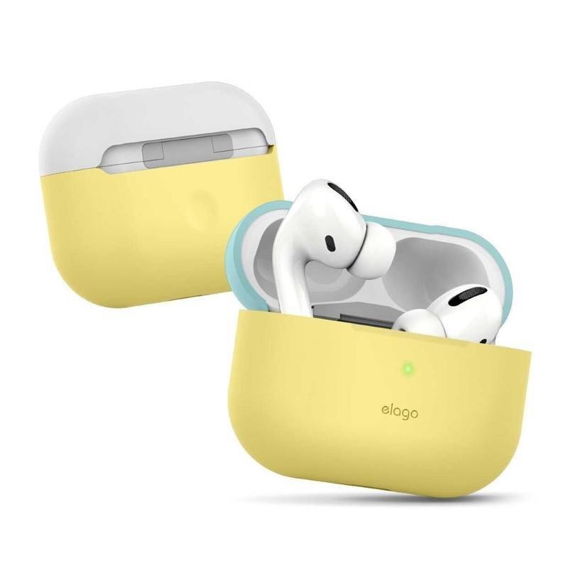 Elago Duo Case Top Coral Blue/Nightglow Blue Bottom Creamy Yellow for AirPods Pro, , large image number 3