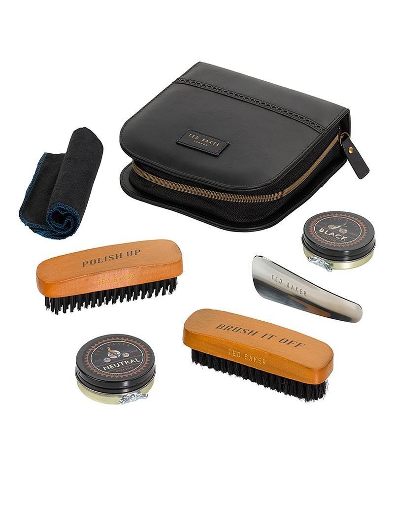 Ted Baker Black Case Shoe Shine Kit, , large image number 1