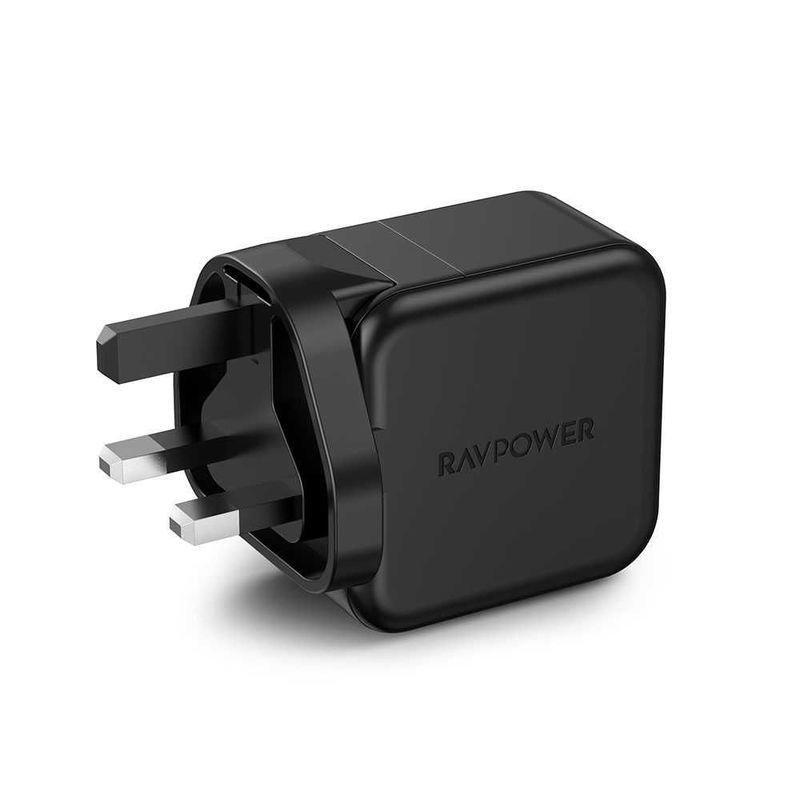 Ravpower 2 Port Pd Pioneer Wall Charger 18W Uk Black, , large image number 2