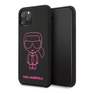 KARL LAGERFELD - Karl Lagerfeld Ikonik Silicone Case Pink Outline/Black for iPhone 11 Pro