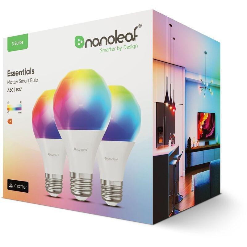 NANOLEAF - Nanoleaf Essentials Smart A60 Bulb EU/ANZ- 800Lm E27 - White (Pack of 3)