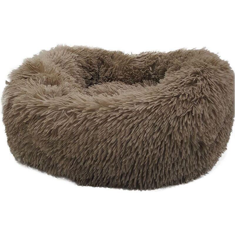 Nutrapet Grizzly Velor Plush Round Pet Bed Dark Beige Large - 71 x 20 cm, , large image number 2