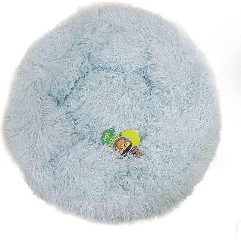 Nutrapet Grizzly Velor Plush Round Pet Bed Sky Blue Small - 50 x 15 cm, , large image number 1