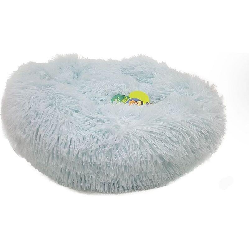 Nutrapet Grizzly Velor Plush Round Pet Bed Sky Blue Small - 50 x 15 cm, , large image number 2