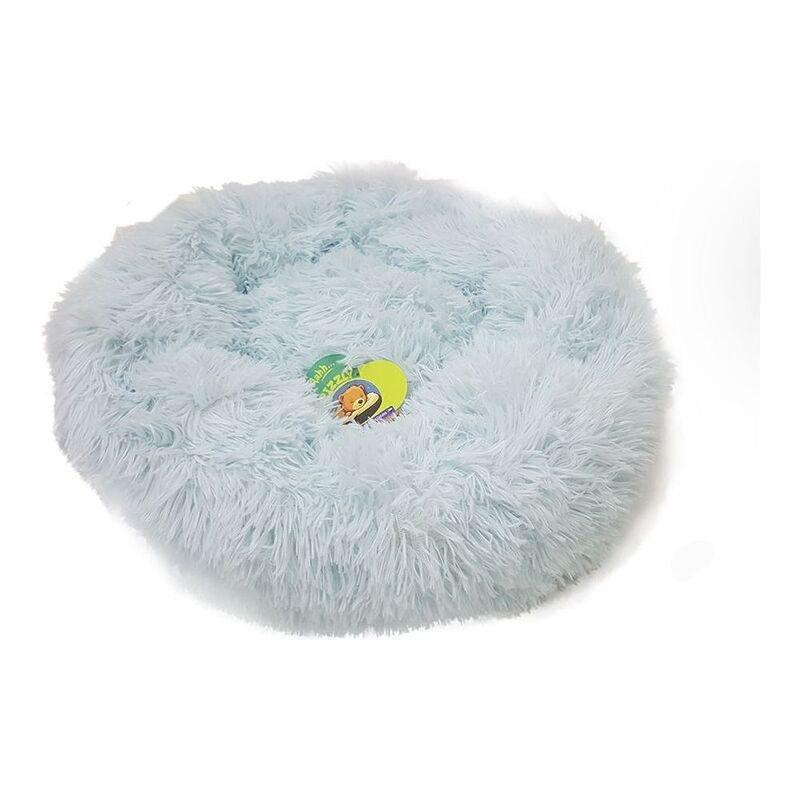 Nutrapet Grizzly Velor Plush Round Pet Bed Sky Blue Large - 71 x 20 cm, , medium