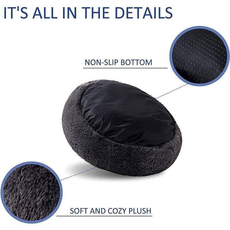 Nutrapet Grizzly Velor Plush Round Pet Bed White Large - 71 x 20 cm, , large image number 2