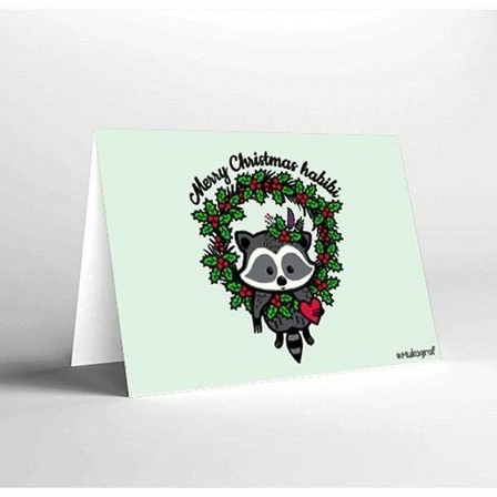 MUKAGRAF DESIGN STUDIO - Mukagraf Merry Christmas Habibi Greeting Card (10.3 x 7.3cm)