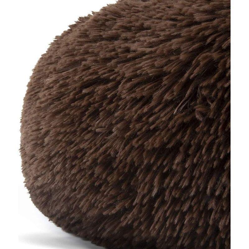 Nutrapet Grizzly Velor Plush Round Pet Bed Dark Brown Large - 71 x 20 cm, , large image number 1