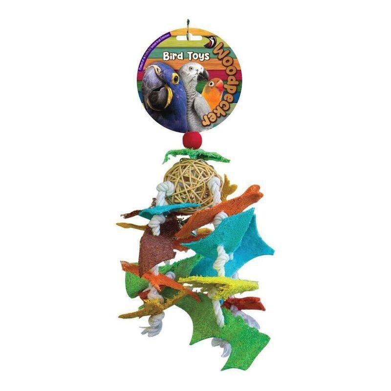 Nutrapet Woodpecker Bird Toy Bat Web 42 x 10 cm, , medium