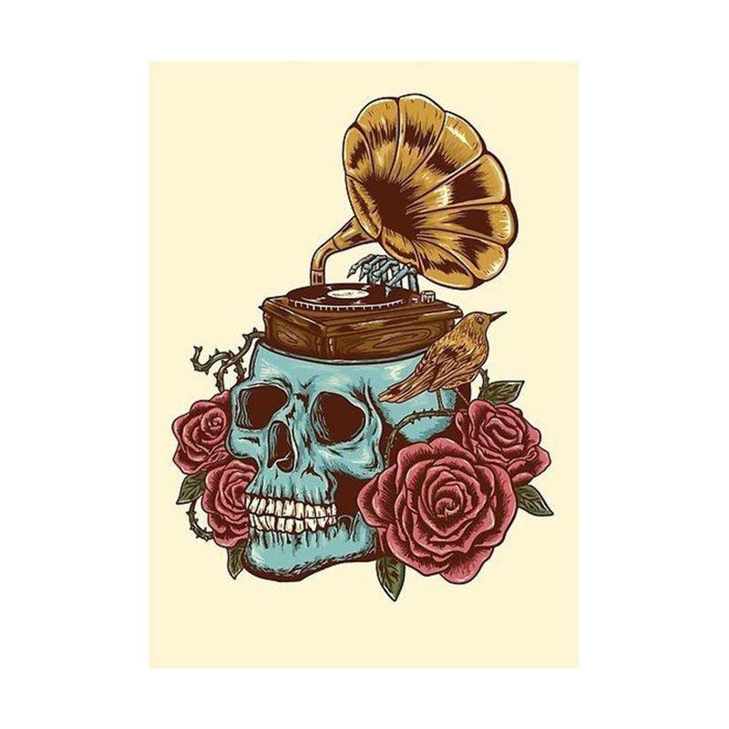 Three Monkeys Concepts Music Head Sticker, , large image number 0