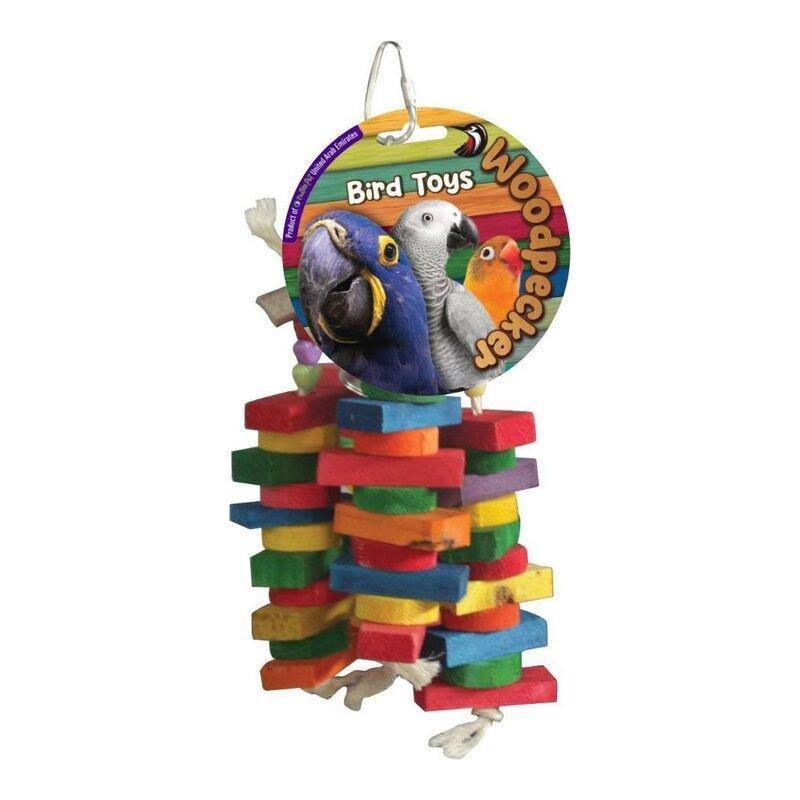 Nutrapet Woodpecker Bird Toy Thick Blocks 30 x 20 x 20 cm, , large image number 0