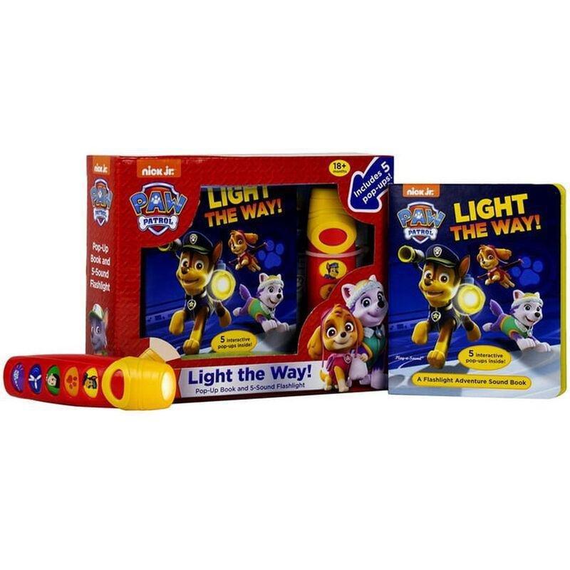 Nickelodeon PAW Patrol: Light the Way! Play-a-Sound Book and 5-Sound Flashlight | PI Kids, , medium