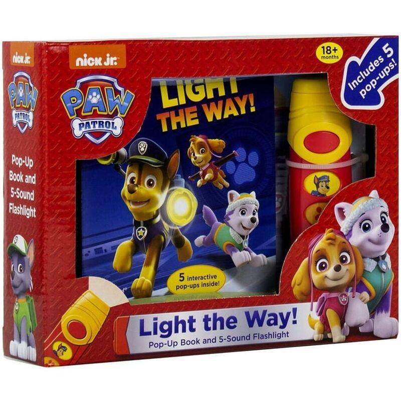 Nickelodeon PAW Patrol: Light the Way! Play-a-Sound Book and 5-Sound Flashlight | PI Kids, , large image number 1