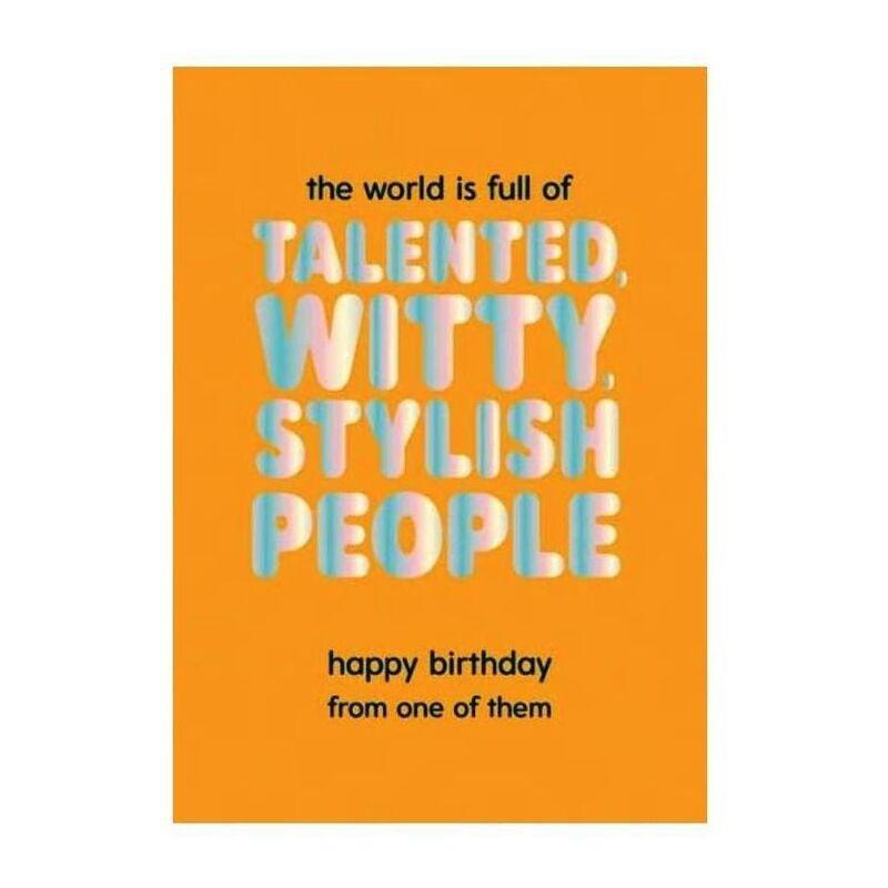 Fuzzy Duck Talented Witty Stylish People Greeting Card, , large image number 0