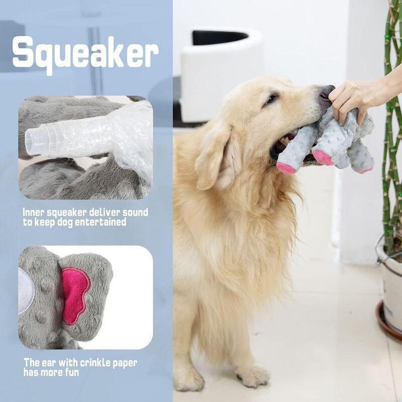 Nutrapet Plush Pet Elephant Dog Toy - Grey / Pink 1pc, , large image number 1