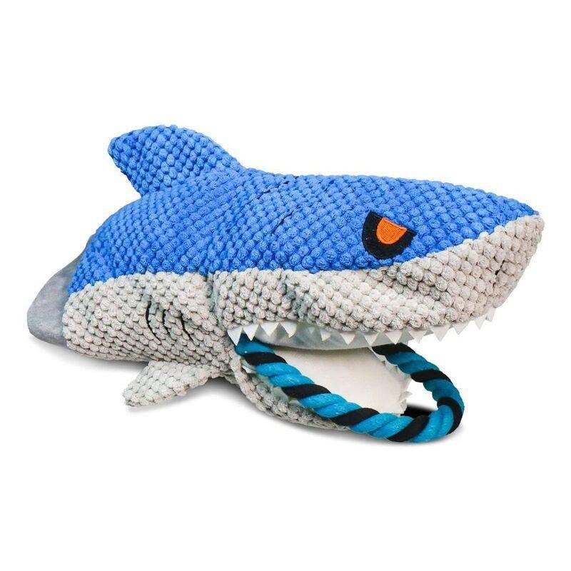 Nutrapet Plush Pet Shark Dog Toy - Blue / Grey 1pc, , large image number 0