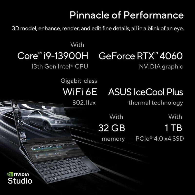ASUS Zenbook Pro Duo 14 UX8402VV-OLEDI9TB Laptop intel Core I9-13900H/32GB RAM/1TB SSD/NVIDIA GeForce RTX 4060 8GB/14.5-inch WQXGA+ (2880X1800)/Win..., , large image number 4