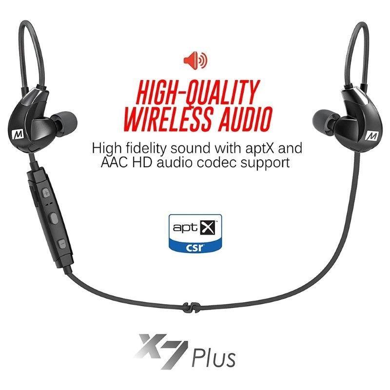Mee Audio X7 Plus Stereo Bluetooth Wireless Sports In-Ear HD Headphones with Memory Wire and Headset, , large image number 1