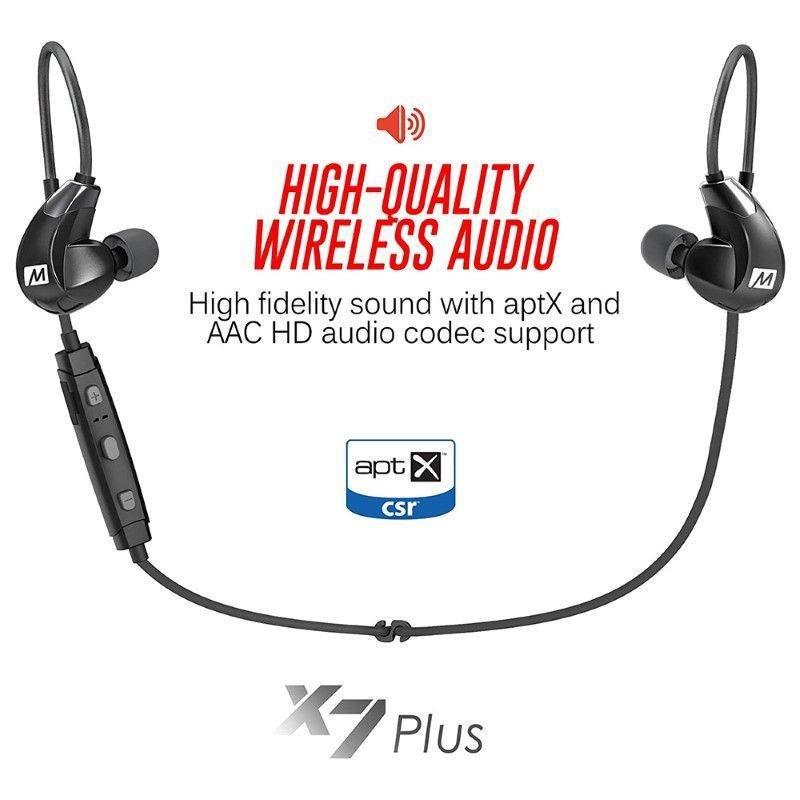Mee Audio X7 Plus Stereo Bluetooth Wireless Sports In-Ear HD Headphones with Memory Wire and Headset, , large image number 2