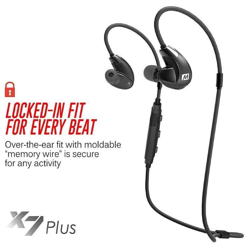 Mee Audio X7 Plus Stereo Bluetooth Wireless Sports In-Ear HD Headphones with Memory Wire and Headset, , large image number 5