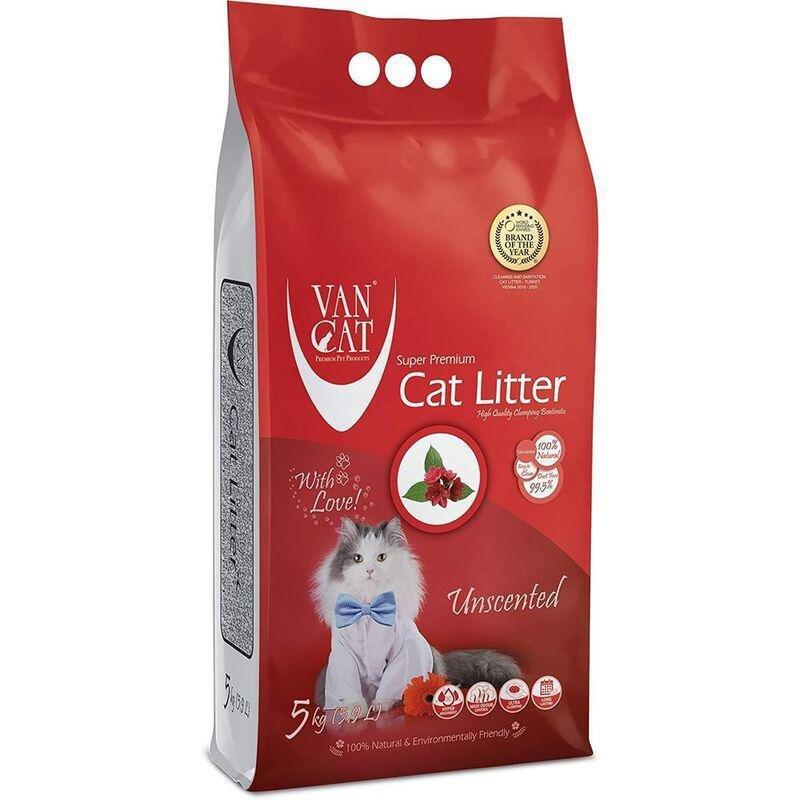 Van Cat White Bentonite Clumping Cat Litter - Natural 5 Kg, , large image number 0