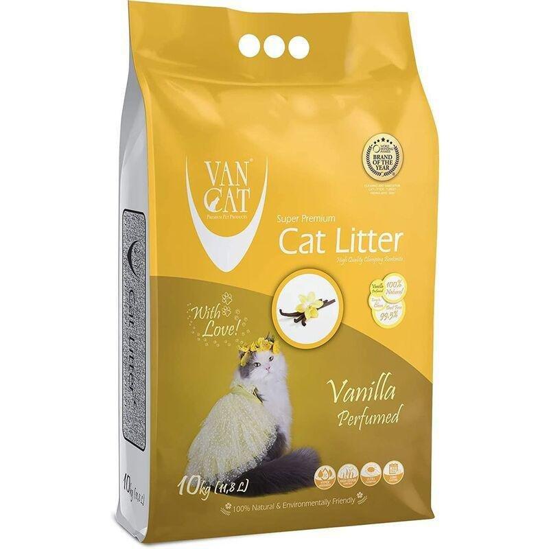 Van Cat White Bentonite Perfumed Clumping Cat Litter - Vanilla 10 Kg, , large image number 0