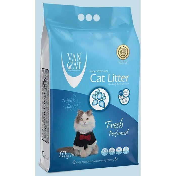 Van Cat White Bentonite Perfumed Clumping Cat Litter - Fresh 10 Kg, , large image number 0