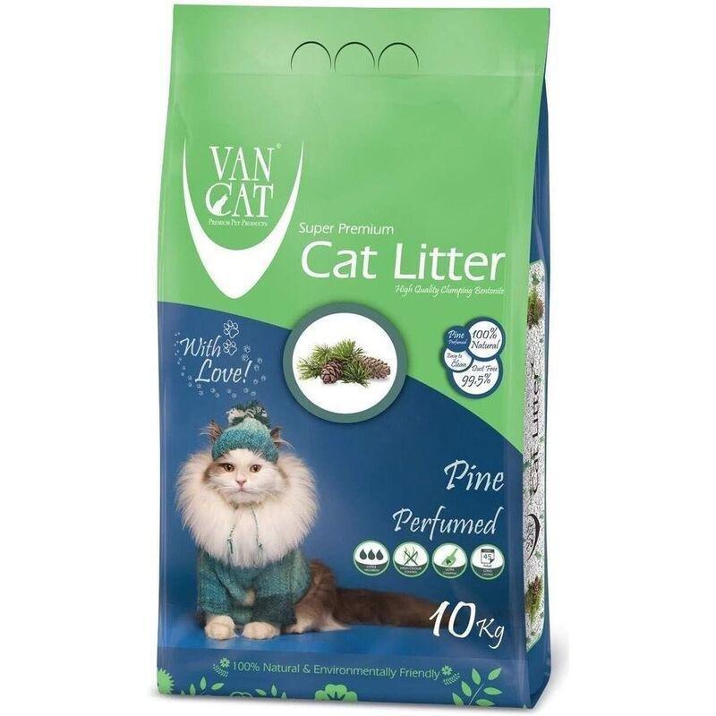 Van Cat White Bentonite Perfumed Clumping Cat Litter - Pine 10 Kg, , large image number 0
