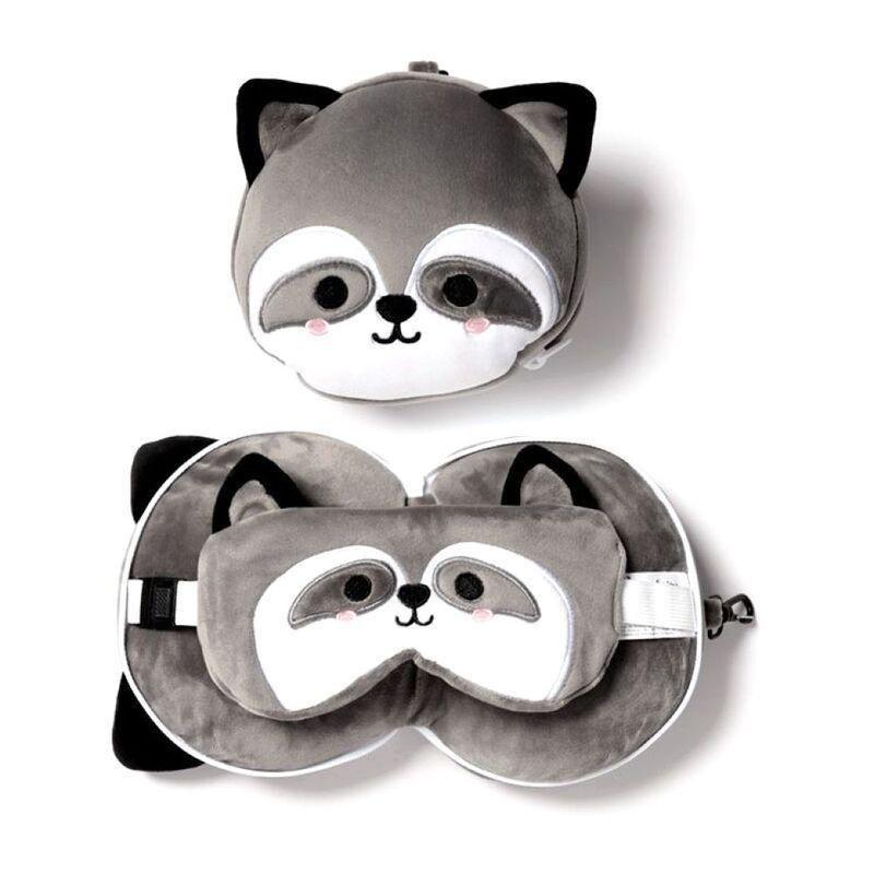 Puckator Raccoon Travel Pillow & Eye Mask, , large image number 0