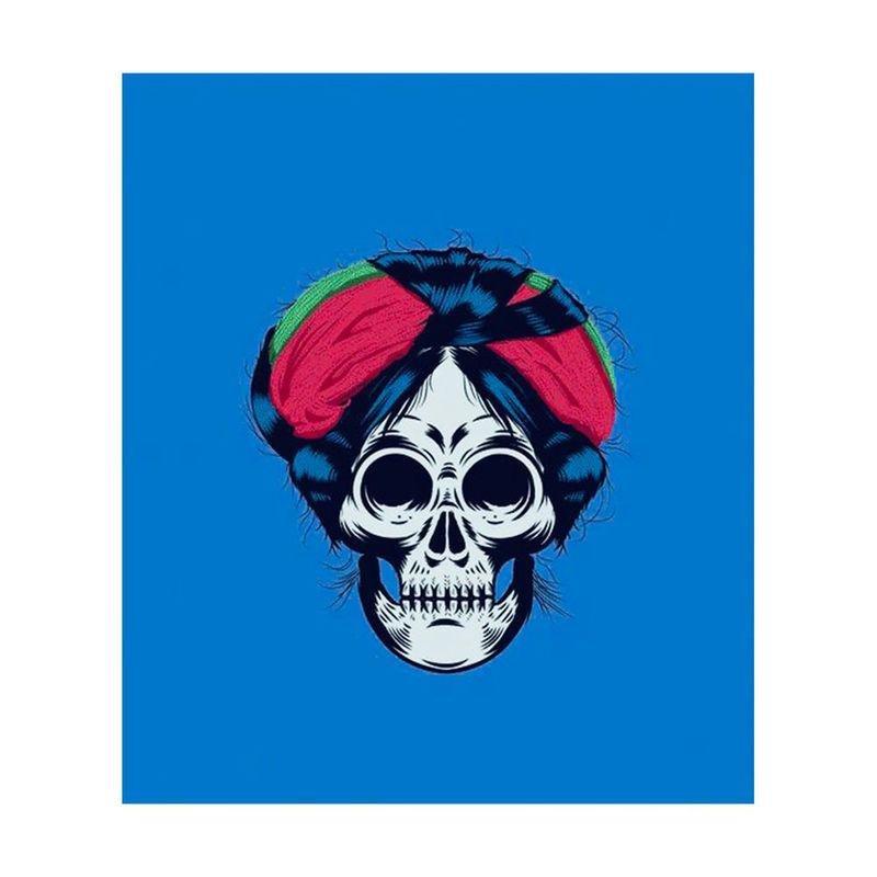 Three Monkeys Concepts Blue Skull Sticker, , large image number 0